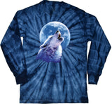 Wolf and Moon T-shirt Call of the Wild Long Sleeve Tie Dye - Yoga Clothing for You