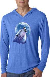 Wolf and Moon T-shirt Call of the Wild Lightweight Hoodie - Yoga Clothing for You
