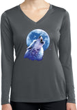 Ladies Wolf Moon Tee Call of the Wild Dry Wicking Long Sleeve - Yoga Clothing for You