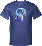 Wolf and Moon T-shirt Call of the Wild Tall Tee - Yoga Clothing for You