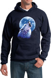 Wolf and Moon Hoodie Call of the Wild Hooded Sweatshirt - Yoga Clothing for You