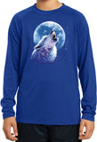 Kids Wolf and Moon Tee Call of the Wild Dry Wicking Long Sleeve - Yoga Clothing for You