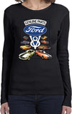 Ladies Ford Mustang T-shirt V8 Collection Long Sleeve - Yoga Clothing for You