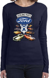 Ladies Ford Mustang T-shirt V8 Collection Long Sleeve - Yoga Clothing for You