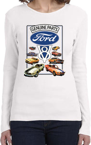 Ladies Ford Mustang T-shirt V8 Collection Long Sleeve - Yoga Clothing for You