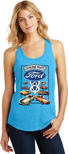 Ladies Ford Mustang Tank Top V8 Collection Racerback - Yoga Clothing for You