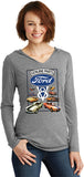 Ladies Ford Mustang T-shirt V8 Collection Tri Blend Hoodie - Yoga Clothing for You