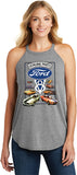Ladies Ford Mustang Tank Top V8 Collection Tri Rocker Tanktop - Yoga Clothing for You