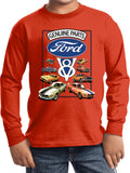 Kids Ford Mustang T-shirt V8 Collection Youth Long Sleeve - Yoga Clothing for You