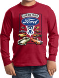 Kids Ford Mustang T-shirt V8 Collection Youth Long Sleeve - Yoga Clothing for You