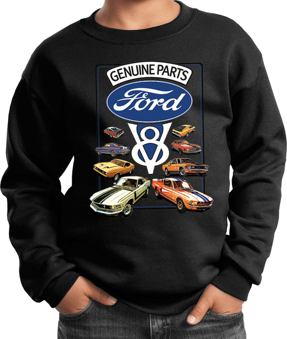 Kids Ford Mustang Sweatshirt V8 Collection - Yoga Clothing for You