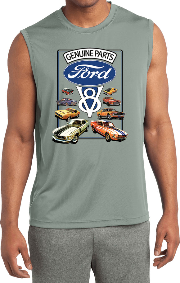 Ford Mustang T-shirt V8 Collection Sleeveless Competitor Tee - Yoga Clothing for You
