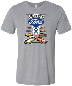 Ford Mustang T-shirt V8 Collection Tri Blend Tee - Yoga Clothing for You