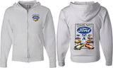 Ford Mustang Full Zip Hoodie V8 Collection Front and Back - Yoga Clothing for You