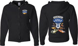 Ford Mustang Full Zip Hoodie V8 Collection Front and Back - Yoga Clothing for You