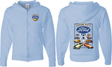 Ford Mustang Full Zip Hoodie V8 Collection Front and Back - Yoga Clothing for You