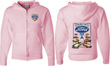 Ford Mustang Full Zip Hoodie V8 Collection Front and Back - Yoga Clothing for You