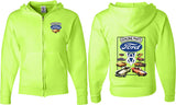 Ford Mustang Full Zip Hoodie V8 Collection Front and Back - Yoga Clothing for You