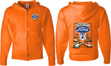 Ford Mustang Full Zip Hoodie V8 Collection Front and Back - Yoga Clothing for You