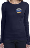 Ladies Ford Mustang T-shirt Genuine Parts Pocket Print Long Sleeve - Yoga Clothing for You