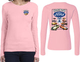 Ladies Ford Mustang T-shirt V8 Collection Front and Back Long Sleeve - Yoga Clothing for You