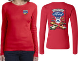 Ladies Ford Mustang T-shirt V8 Collection Front and Back Long Sleeve - Yoga Clothing for You