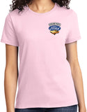 Ladies Ford Mustang T-Shirt Genuine Parts Pocket Print - Yoga Clothing for You