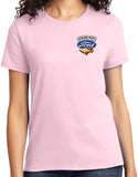 Ladies Ford Mustang T-Shirt Genuine Parts Pocket Print - Yoga Clothing for You