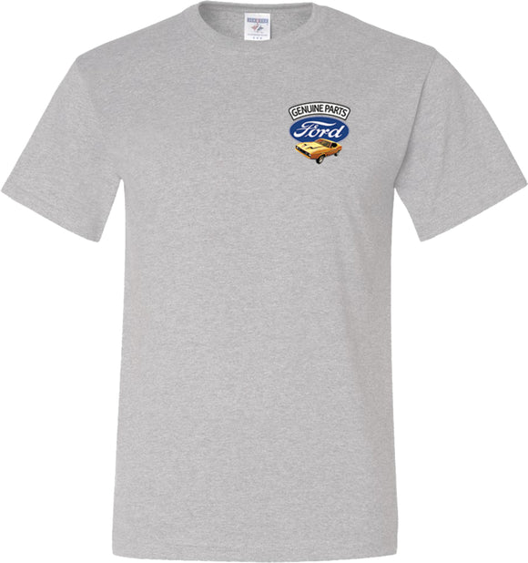 Ford Mustang T-shirt Genuine Parts Pocket Print Tall Tee - Yoga Clothing for You