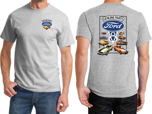 Ford Mustang T-shirt V8 Collection Front and Back - Yoga Clothing for You