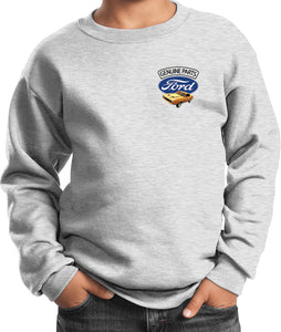 Kids Ford Mustang Sweatshirt Genuine Parts Pocket Print - Yoga Clothing for You