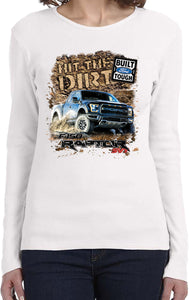 Ladies Ford F-150 T-shirt Hit The Dirt Long Sleeve - Yoga Clothing for You