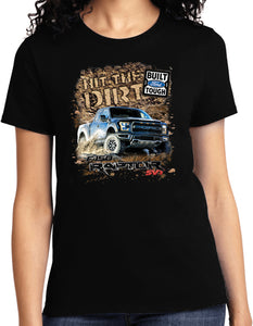 Ladies Ford F-150 T-shirt Hit The Dirt - Yoga Clothing for You