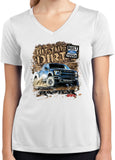 Ladies Ford F-150 T-shirt Hit The Dirt Moisture Wicking V-Neck - Yoga Clothing for You