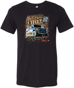 Ford F-150 T-shirt Hit The Dirt Tri Blend Tee - Yoga Clothing for You
