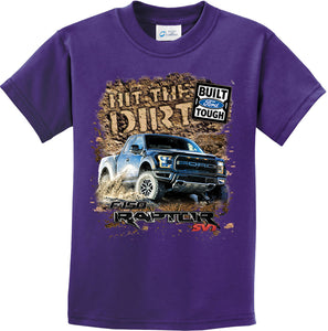 Kids Ford F-150 T-shirt Hit The Dirt Youth Tee - Yoga Clothing for You