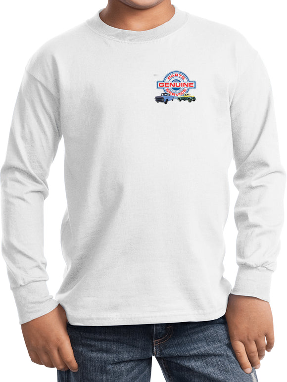 Kids Ford Trucks Long Sleeve Genuine Parts Service Pocket Print - Yoga Clothing for You