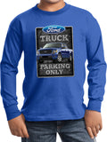 Kids Ford Truck T-shirt Parking Sign Youth Long Sleeve - Yoga Clothing for You