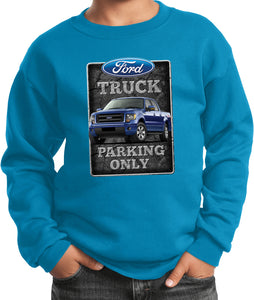 Kids Ford Truck Sweatshirt Parking Sign - Yoga Clothing for You