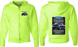 Ford Truck Full Zip Hoodie Parking Sign Front and Back - Yoga Clothing for You