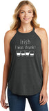 St Patricks Day Irish I Was Drunk Ladies Tri Rocker Tank Top - Yoga Clothing for You