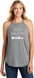 St Patricks Day Irish I Was Drunk Ladies Tri Rocker Tank Top - Yoga Clothing for You