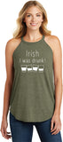 St Patricks Day Irish I Was Drunk Ladies Tri Rocker Tank Top - Yoga Clothing for You