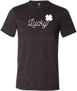 St Patricks Day Lucky Tri Blend Shirt - Yoga Clothing for You