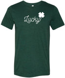 St Patricks Day Lucky Tri Blend Shirt - Yoga Clothing for You