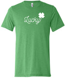 St Patricks Day Lucky Tri Blend Shirt - Yoga Clothing for You