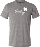 St Patricks Day Lucky Tri Blend Shirt - Yoga Clothing for You