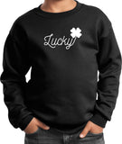 St Patricks Day Lucky Kids Sweatshirt - Yoga Clothing for You