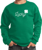 St Patricks Day Lucky Kids Sweatshirt - Yoga Clothing for You