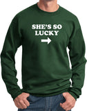 St Patricks Day Shes So Lucky Sweatshirt - Yoga Clothing for You